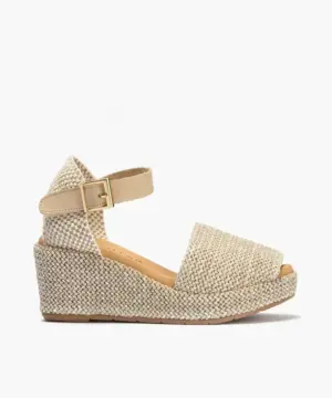Sandalias Cuña Pitillos de Mujer modelo 11260 en beige