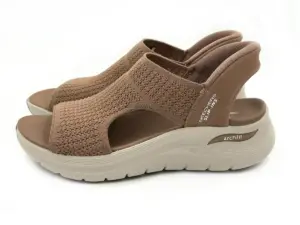 Sandalias Cuña Skechers de Mujer modelo 119466 MOC en taupe
