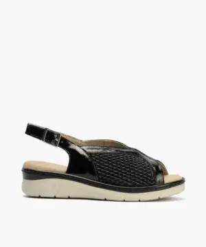 Sandalias Cuña Pitillos de Mujer modelo 11004 en negro