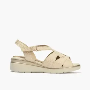 Sandalias Cuña Pitillos de Mujer modelo 11041 en oro
