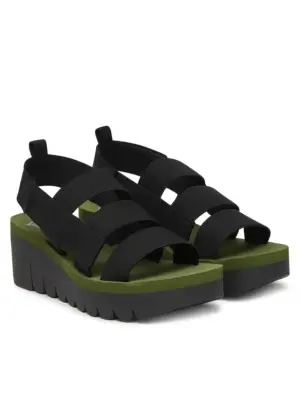 Alternative view of Sandalias Cuña Fly London de Mujer modelo P144847 en negro