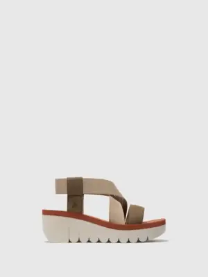 Sandalias Cuña Fly London de Mujer modelo P144922 en taupe