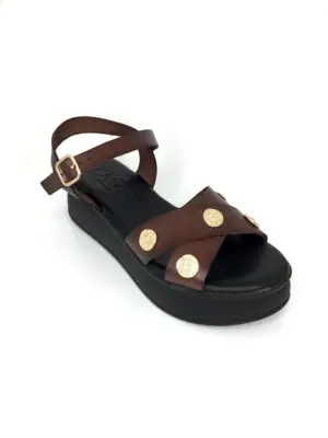 Alternative view of Sandalias Cuña Kaola de Mujer modelo 3491 en marron