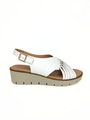 Sandalias Cuña Kaola de Mujer modelo 2451 en blanco