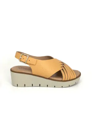 Sandalias Cuña Kaola de Mujer modelo 2451 en naranja