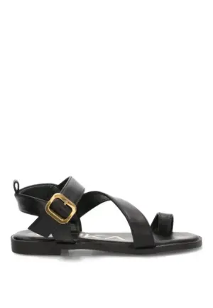 Sandalias Plana Etika de Mujer modelo 10142 en negro