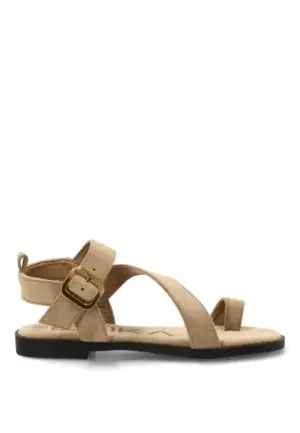 Sandalias Plana Etika de Mujer modelo 10142 en beige