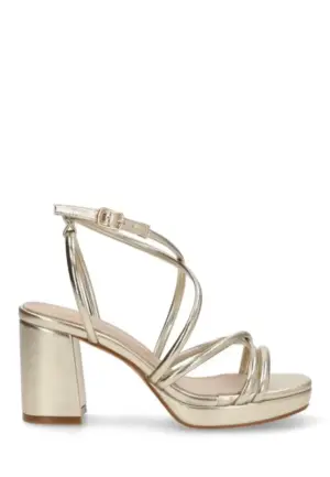 Sandalias Tacón Etika de Mujer modelo 90018 en oro