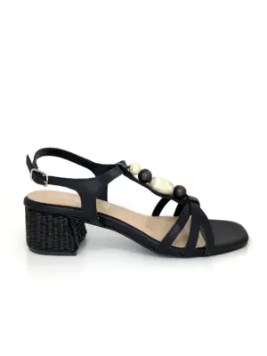 Sandalias Tacón Kammi de Mujer modelo MALAGA 1 en negro