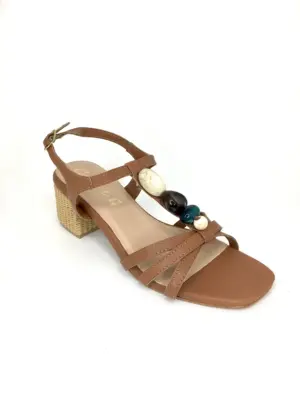 Alternative view of Sandalias Tacón Kammi de Mujer modelo MALAGA 1 en cuero