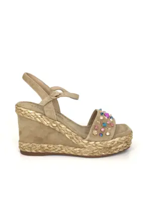 Sandalias Cuña Alma En Pena de Mujer modelo M5904 en beige