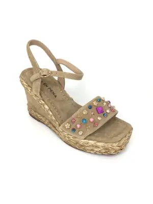 Alternative view of Sandalias Cuña Alma En Pena de Mujer modelo M5904 en beige